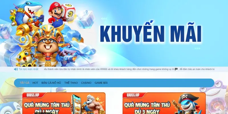 Khuyến mãi WW88 cải thiện vốn